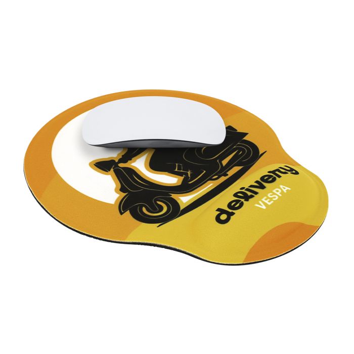 Alfombrilla Ratón Poliéster Con Reposamuñecas Formato Redondo