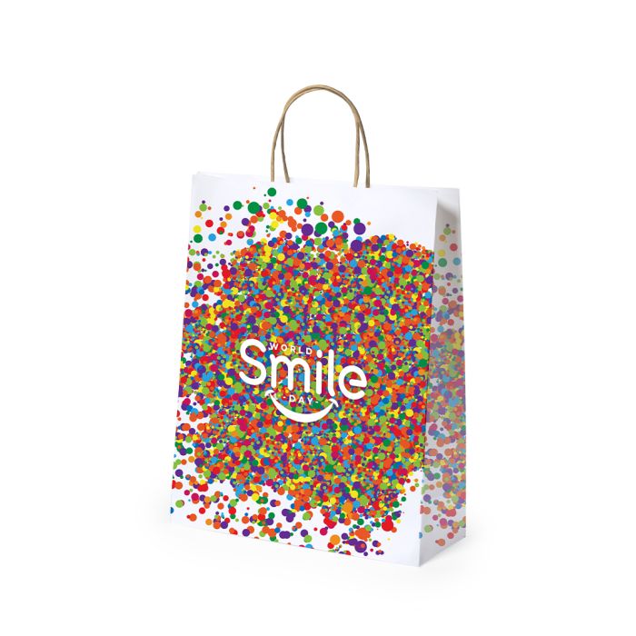 Bolsa Papel 100 g/m² Asas Torcidas 25 x 31 + 11 cm