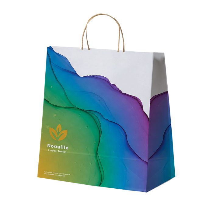 Bolsa Papel 100 g/m² Asas Torcidas 37 x 35 + 22 cm