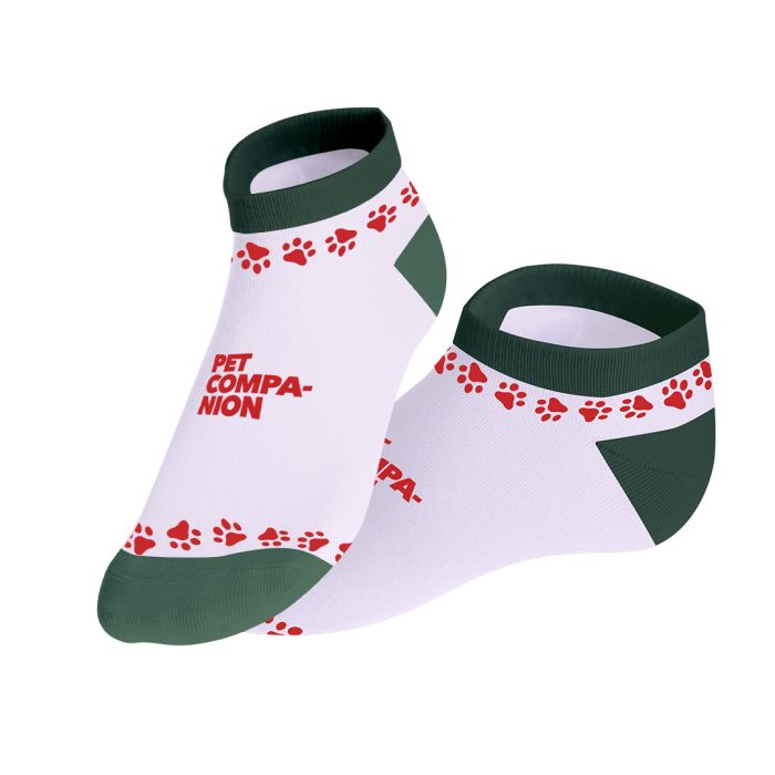 Par de Calcetines Cortos Jacquard Algodón/ Poliéster/ Elastano