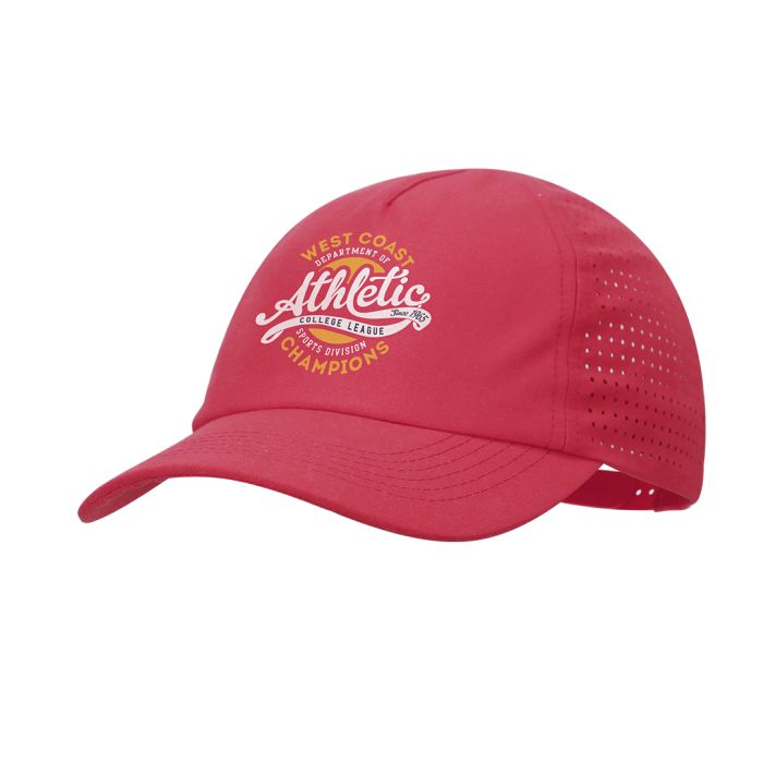Gorra 5 Paneles Microfibra Laterales Microperforados