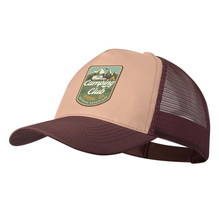 Gorra Trucker 5 Paneles Frontal Color y Redecilla