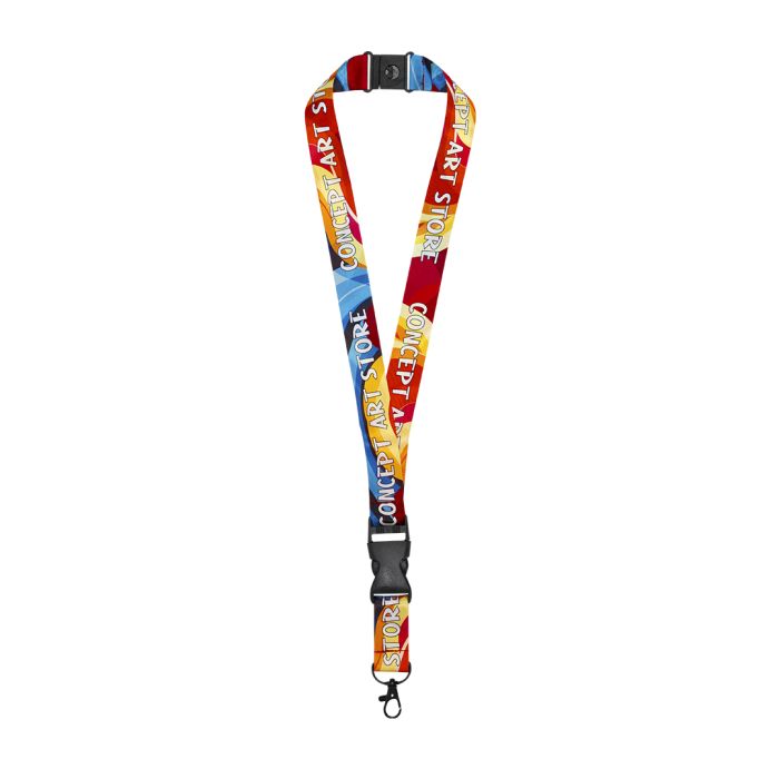 Lanyard Especial Sublimación. Poliéster Satén Con Mosquetón