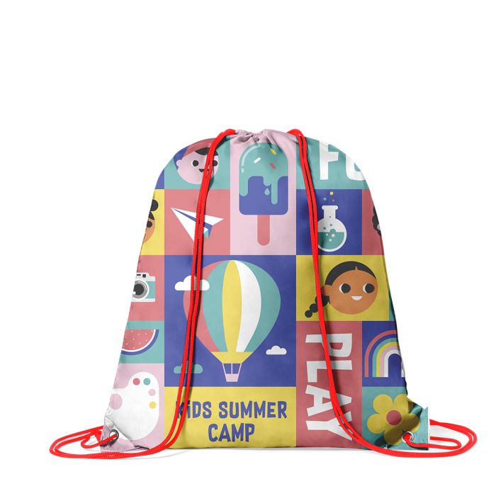 Mochila Cuerdas Poliéster Estándar 210D. Tamaño Niño 27 x 32 cm