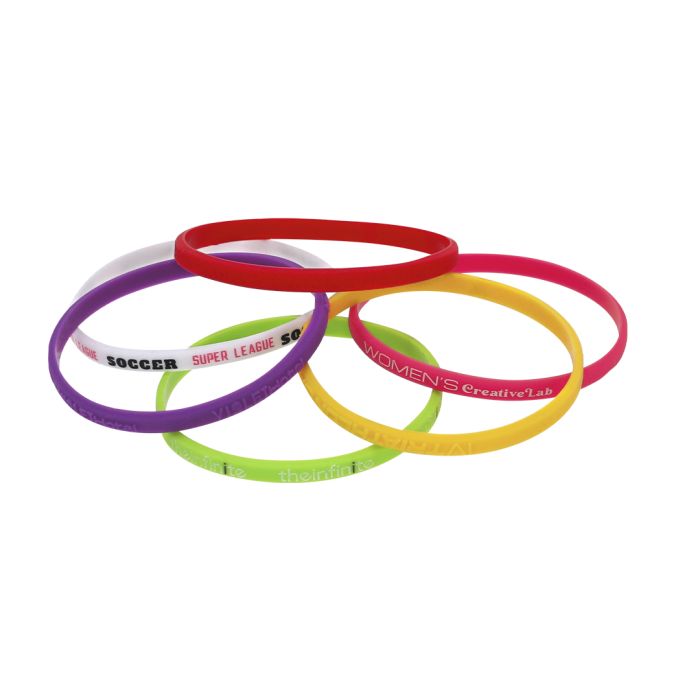 Pulsera Silicona 5 mm ancho x 2 mm grosor