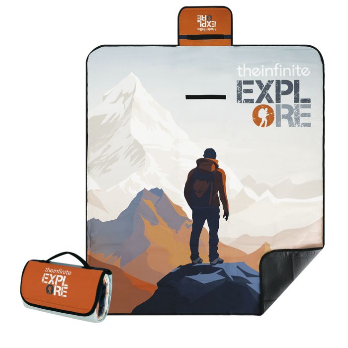 Manta Picnic XL Forro polar. 150 x 200 cm. Acolchada