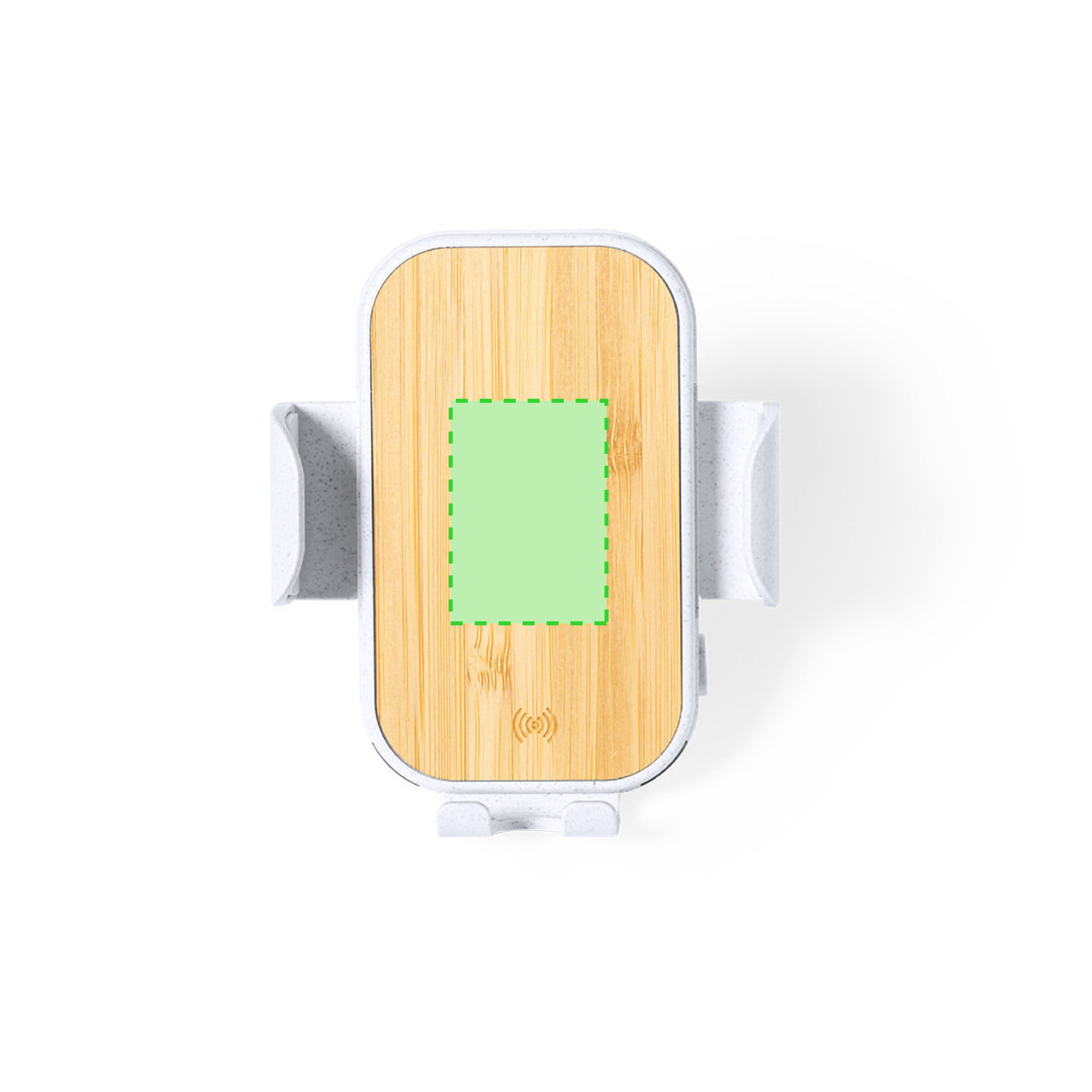 En el frontal del soporte